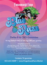 Load image into Gallery viewer, Blue Razz Delta 9 and CBD Gummies