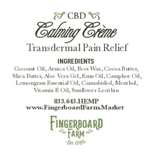 Load image into Gallery viewer, CBD Calming Crème Muscle Relief (Transdermal and Topical Pain Relief) – 1500 mg