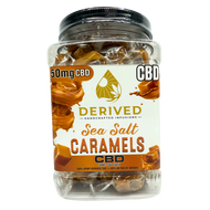 CBD Sea Salt Caramels – 50mg Each, Jar Pack