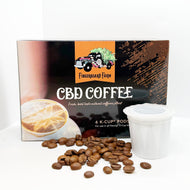 CBD coffee pods with coffee beans and Keurig-compatible pod from Fingerboard Farm