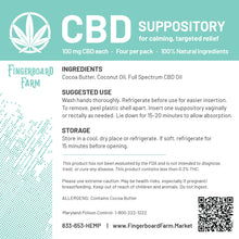 Load image into Gallery viewer, 100mg CBD Full-Spectrum Suppositories   Keep Chilled
