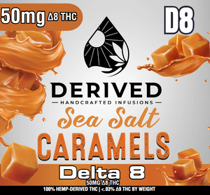 50mg Delta 8 Sea Salt Caramel Single Chew